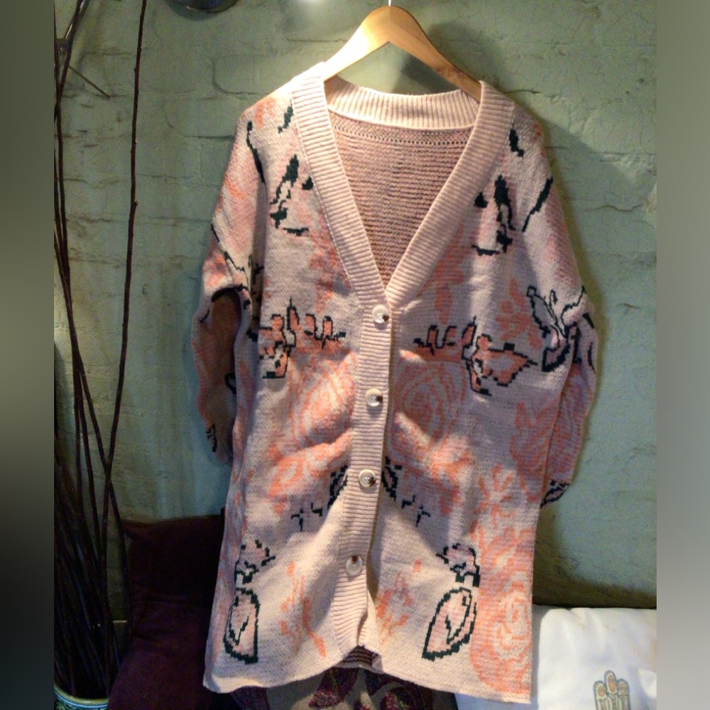 NEW Boho peach 🍑 Magnolia cardigan - Picture 4 of 10